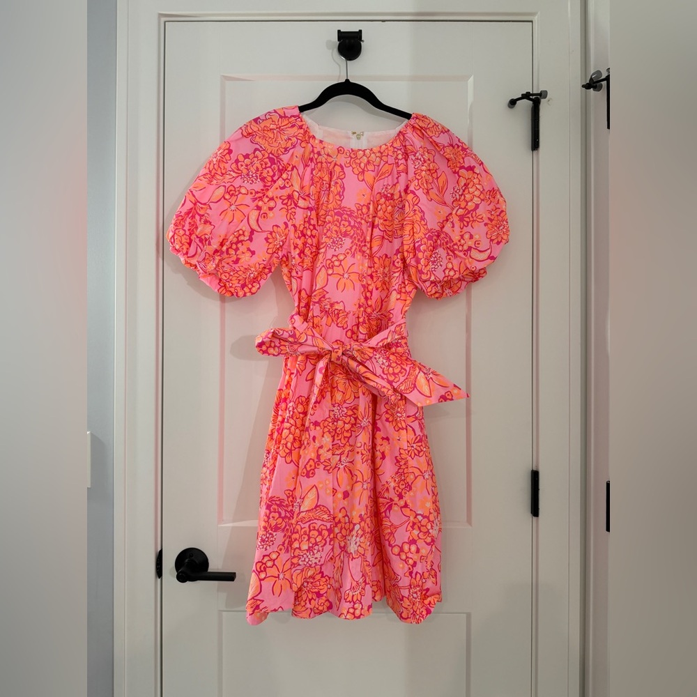 Lilly Pulitzer Knoxlie Elbow Sleeve Pink Floral Dress